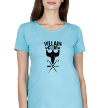 Load image into Gallery viewer, Villain Club T-Shirt for Women-XS(32 Inches)-SkyBlue-Ektarfa.online

