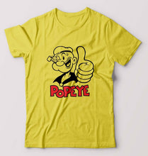 Load image into Gallery viewer, Popeye T-Shirt for Men-S(38 Inches)-Yellow-Ektarfa.online
