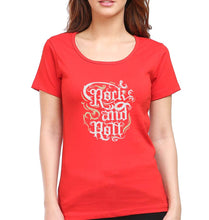 Load image into Gallery viewer, Rock and Roll T-Shirt for Women-Red-Ektarfa.online

