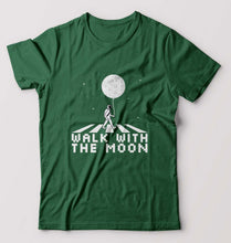 Load image into Gallery viewer, Moon Space T-Shirt for Men-S(38 Inches)-Bottle Green-Ektarfa.online
