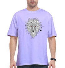 Load image into Gallery viewer, Lion Oversized T-Shirt for Men-Lavender-Ektarfa.online
