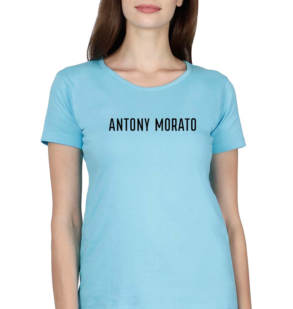 Antony Morato T-Shirt for Women-XS(32 Inches)-SkyBlue-Ektarfa.online