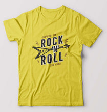 Load image into Gallery viewer, Rock N Roll T-Shirt for Men-S(38 Inches)-Yellow-Ektarfa.online
