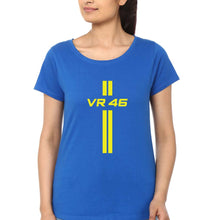 Load image into Gallery viewer, Valentino Rossi(VR 46) T-Shirt for Women-XS(32 Inches)-Royal Blue-Ektarfa.online
