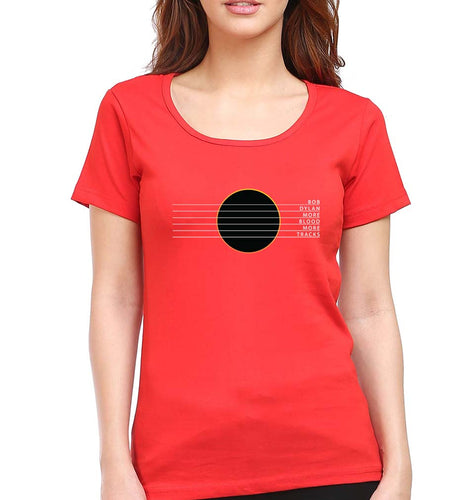 Bob Dylan T-Shirt for Women-Red-Ektarfa.online