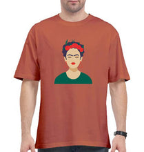 Load image into Gallery viewer, Frida Kahlo Oversized T-Shirt for Men-Coral-Ektarfa.online

