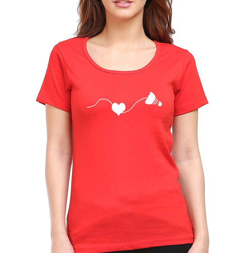 Badminton T-Shirt for Women-Red-Ektarfa.online