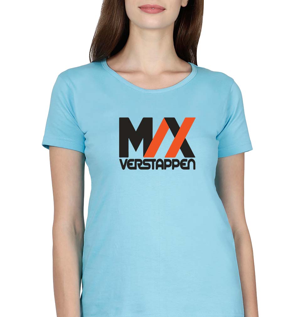 Max Verstappen T-Shirt for Women-XS(32 Inches)-SkyBlue-Ektarfa.online