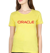 Load image into Gallery viewer, Oracle T-Shirt for Women-XS(32 Inches)-Yellow-Ektarfa.online
