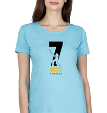 Load image into Gallery viewer, MS Dhoni (MSD) T-Shirt for Women-Light Blue-Ektarfa.online
