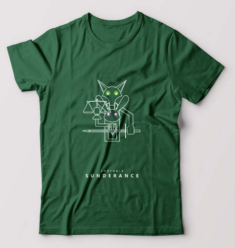 zootopia T-Shirt for Men-Bottle Green-Ektarfa.online