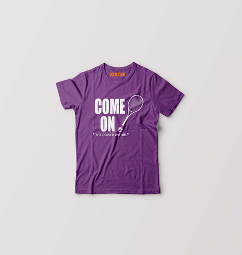 Tennis Kids T-Shirt for Boy/Girl-Purple-Ektarfa.online