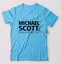 Load image into Gallery viewer, Michael Scott T-Shirt for Men-Light Blue-Ektarfa.online
