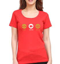 Load image into Gallery viewer, Coder T-Shirt for Women-Red-Ektarfa.online
