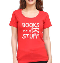 Load image into Gallery viewer, Books T-Shirt for Women-Red-Ektarfa.online

