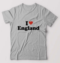 Load image into Gallery viewer, I Love England T-Shirt for Men-Grey Melange-Ektarfa.online
