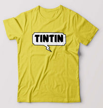 Load image into Gallery viewer, Tintin T-Shirt for Men-S(38 Inches)-Yellow-Ektarfa.online
