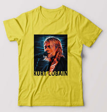 Load image into Gallery viewer, Kurt Cobain T-Shirt for Men-S(38 Inches)-Yellow-Ektarfa.online
