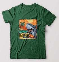 Load image into Gallery viewer, Shark T-Shirt for Men-Bottle Green-Ektarfa.online
