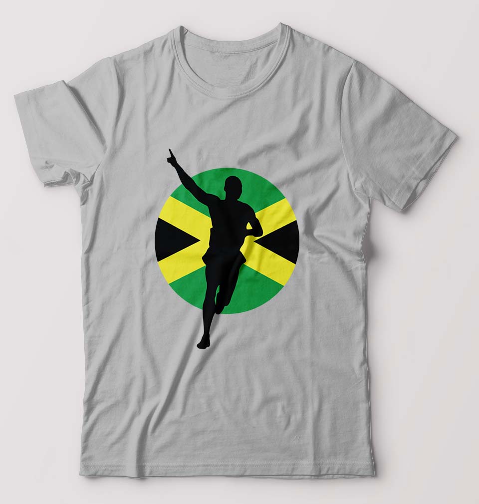 Usain Bolt T-Shirt for Men-Grey Melange-Ektarfa.online