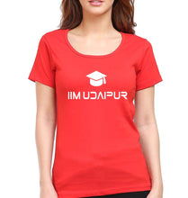 Load image into Gallery viewer, IIM Udaipur T-Shirt for Women-XS(32 Inches)-Red-Ektarfa.online
