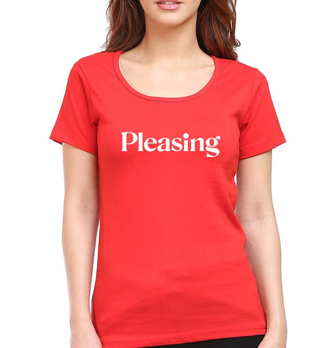 Pleasing T-Shirt for Women-Red-Ektarfa.online