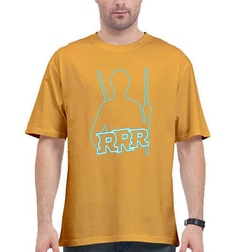 RRR Oversized T-Shirt for Men-Golden Yellow-Ektarfa.online