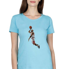 Load image into Gallery viewer, Michael Jordan T-Shirt for Women-Light Blue-Ektarfa.online
