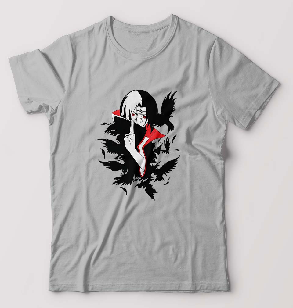 Itachi Uchiha T-Shirt for Men-Grey Melange-Ektarfa.online