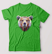 Load image into Gallery viewer, Bear T-Shirt for Men-S(38 Inches)-flag green-Ektarfa.online
