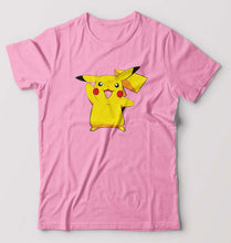 Load image into Gallery viewer, Pikachu T-Shirt for Men-S(38 Inches)-Light baby pink-Ektarfa.online
