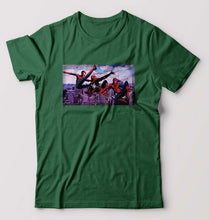 Load image into Gallery viewer, Spiderman Superhero T-Shirt for Men-S(38 Inches)-Dark Green-Ektarfa.online
