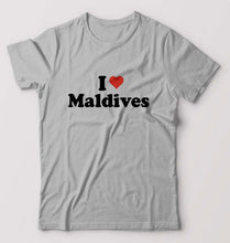 Load image into Gallery viewer, I Love Maldives T-Shirt for Men-Grey Melange-Ektarfa.online
