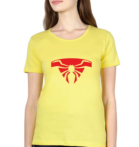 Spiderman Superhero T-Shirt for Women-Yellow-Ektarfa.online