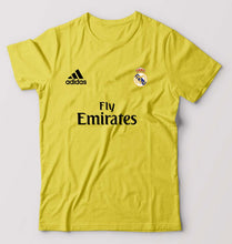 Load image into Gallery viewer, Real Madrid T-Shirt for Men-S(38 Inches)-Yellow-Ektarfa.online
