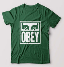 Load image into Gallery viewer, Obey T-Shirt for Men-S(38 Inches)-Bottle Green-Ektarfa.online
