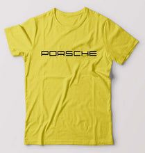 Load image into Gallery viewer, Porsche T-Shirt for Men-S(38 Inches)-Yellow-Ektarfa.online
