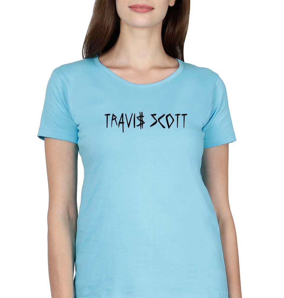 Astroworld Travis Scott T-Shirt for Women-XS(32 Inches)-SkyBlue-Ektarfa.online