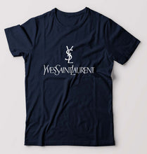 Load image into Gallery viewer, Yves Saint Laurent_YSL T-Shirt for Men-S(38 Inches)-Navy Blue-Ektarfa.online
