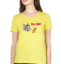 Load image into Gallery viewer, Tom and Jerry T-Shirt for Women-XS(32 Inches)-Yellow-Ektarfa.online
