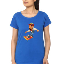 Load image into Gallery viewer, Subway Surfers T-Shirt for Women-XS(32 Inches)-Royal Blue-Ektarfa.online

