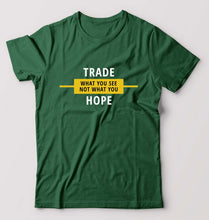 Load image into Gallery viewer, Share Market(Stock Market) T-Shirt for Men-S(38 Inches)-Bottle Green-Ektarfa.online
