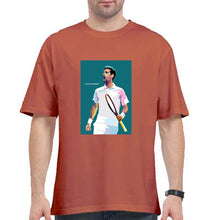 Load image into Gallery viewer, Novak Djokovic Tennis Oversized T-Shirt for Men-Coral-Ektarfa.online
