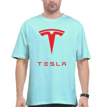 Load image into Gallery viewer, Tesla Oversized T-Shirt for Men-Mint-Ektarfa.online
