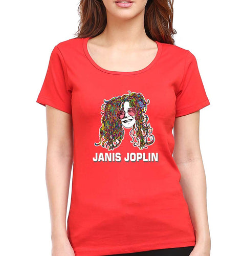 Janis Joplin T-Shirt for Women-Red-Ektarfa.online