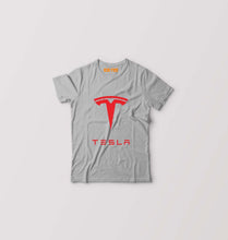 Load image into Gallery viewer, Tesla Kids T-Shirt for Boy/Girl-Grey-Ektarfa.online

