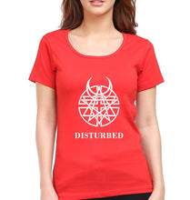 Load image into Gallery viewer, Disturbed T-Shirt for Women-XS(32 Inches)-Red-Ektarfa.online
