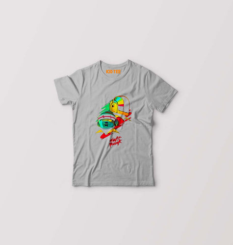 Daft Punk Kids T-Shirt for Boy/Girl-Grey-Ektarfa.online