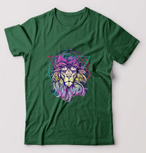 Load image into Gallery viewer, Psychedelic Lion T-Shirt for Men-Bottle Green-Ektarfa.online
