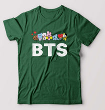 Load image into Gallery viewer, BTS T-Shirt for Men-Bottle Green-Ektarfa.online
